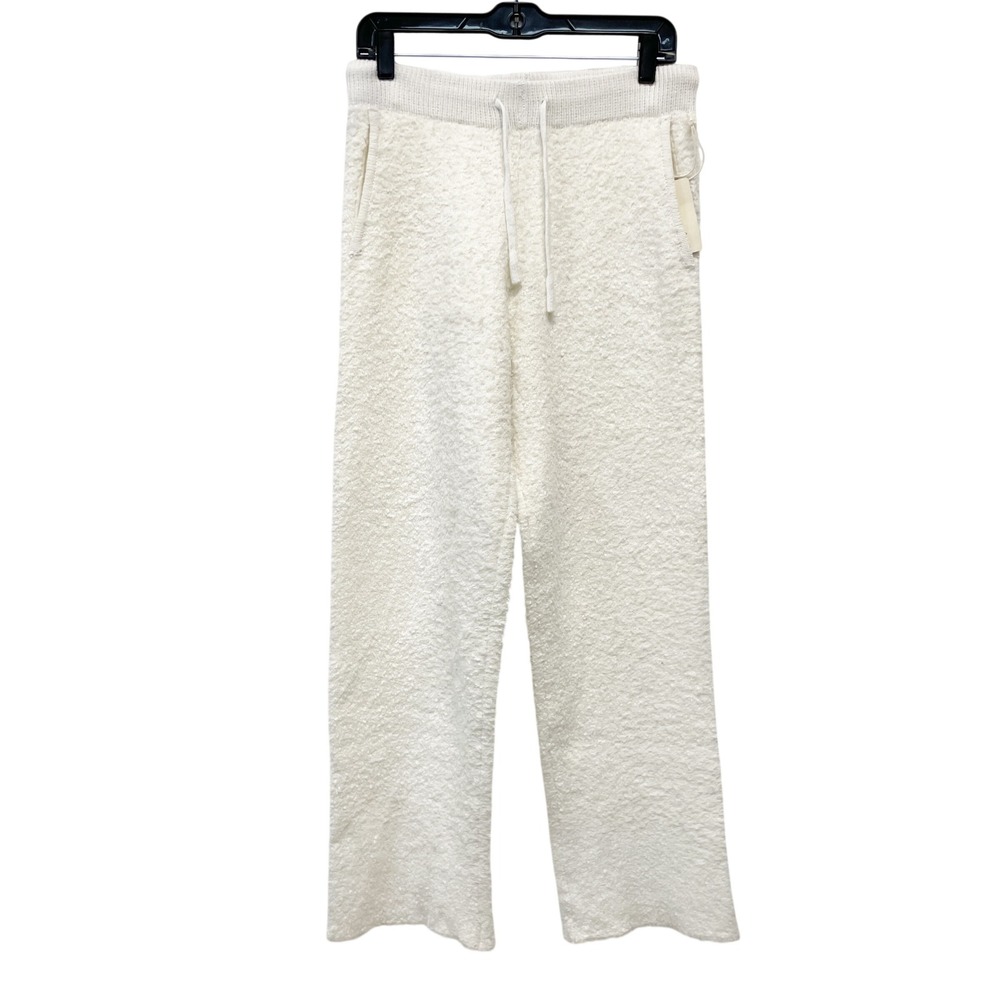 Universal Thread Women's Cream Boucle Knit Wide Leg Lounge Pants Size Small